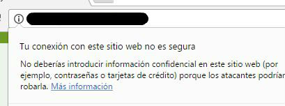 conexión no segura - instalar ssl