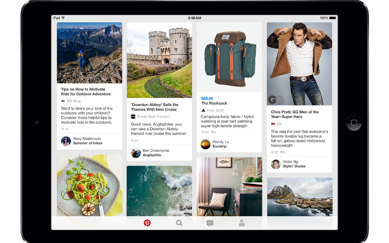 Pinterest en iPad